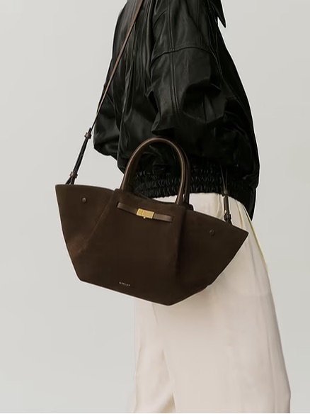 Nwt Demellier The Midi New York In Mocha Suede